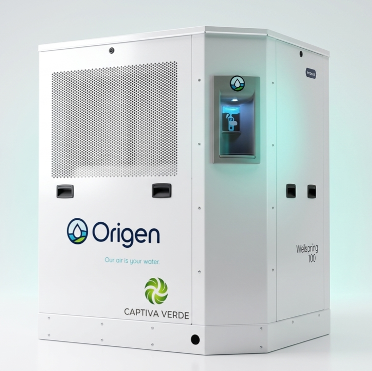 WellSpring100 atmospheric water generator by Origen and Captiva Verde